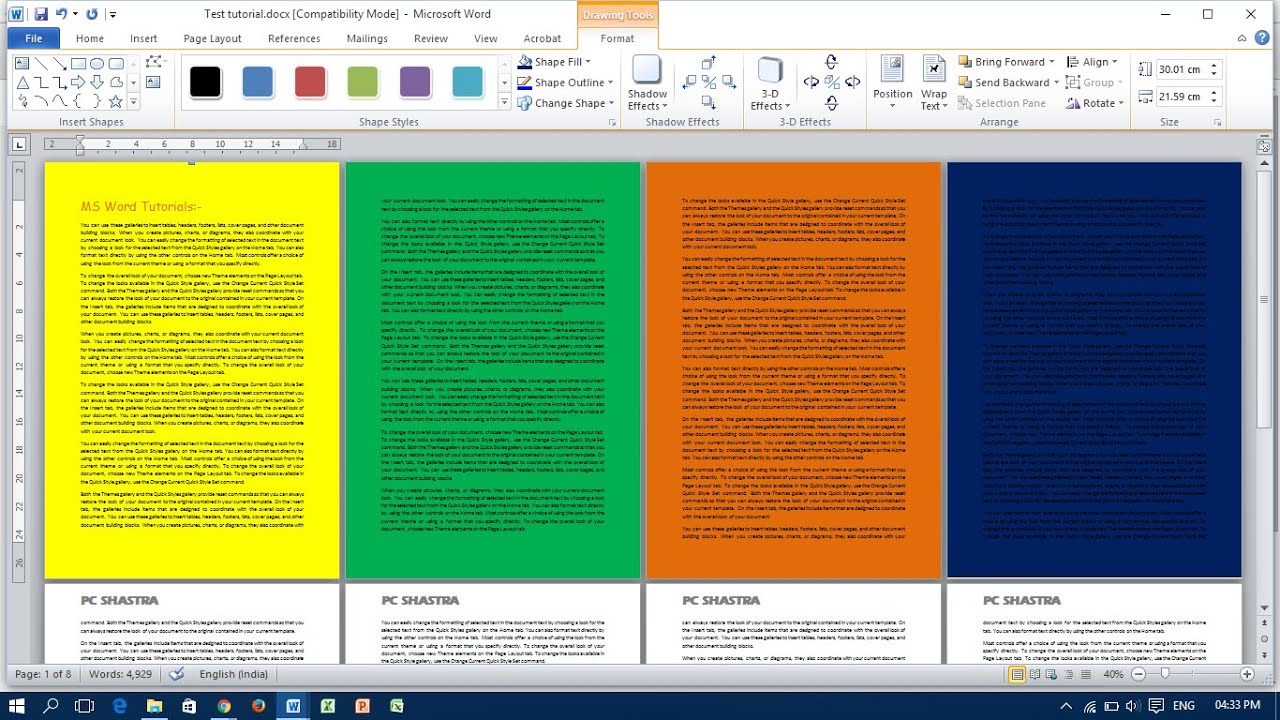 Microsoft word comment color